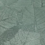 Luminous Leaf Collage Turquoise on Foil with Ultra Fine Emboss Wallpaper – Veer Decor VRBT01-896