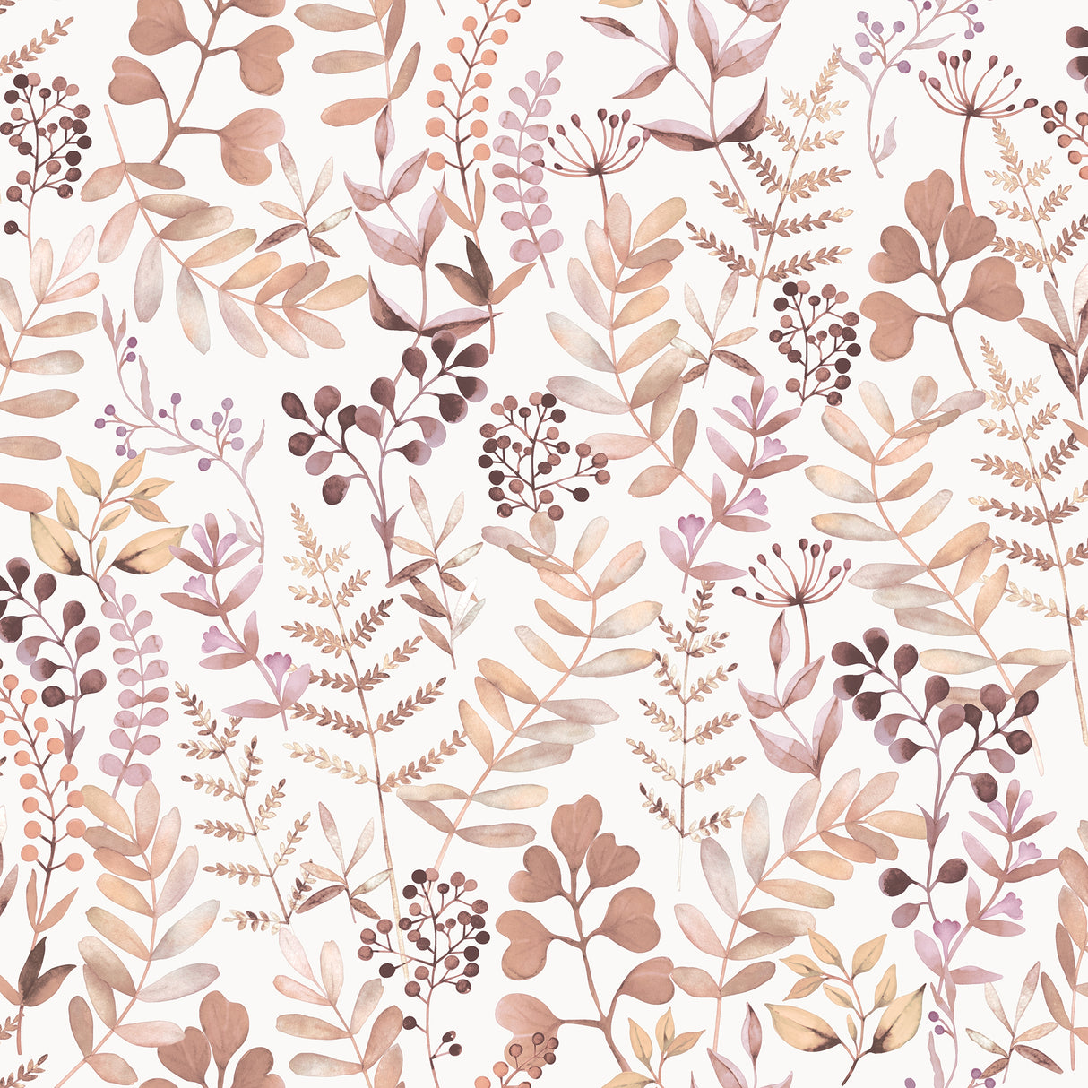 Olivia Botanical Pink floral wallpaper roll and room scene by Veer Decor, 20.86 in x 33 ft