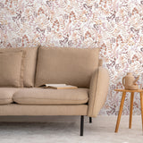 Olivia Botanical Pink by Veer Decor Floral Wallpaper – Veer Decor VRBT03-586