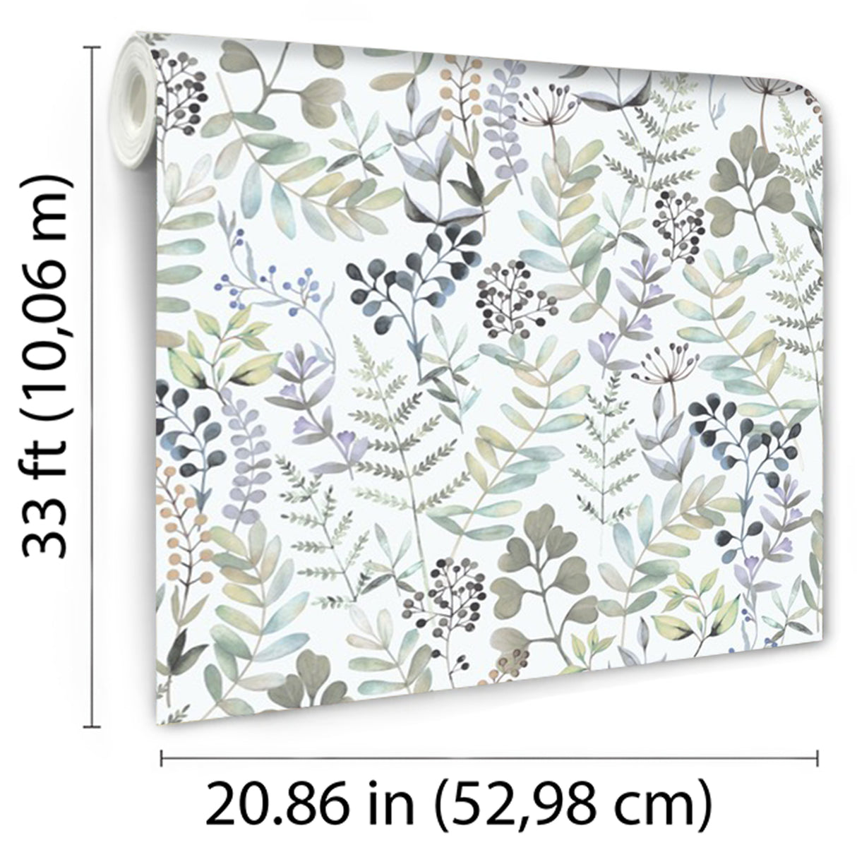 Olivia Botanical Green by Veer Decor Floral Wallpaper – Veer Decor VRBT04-586