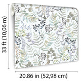 Olivia Botanical Green by Veer Decor Floral Wallpaper – Veer Decor VRBT04-586