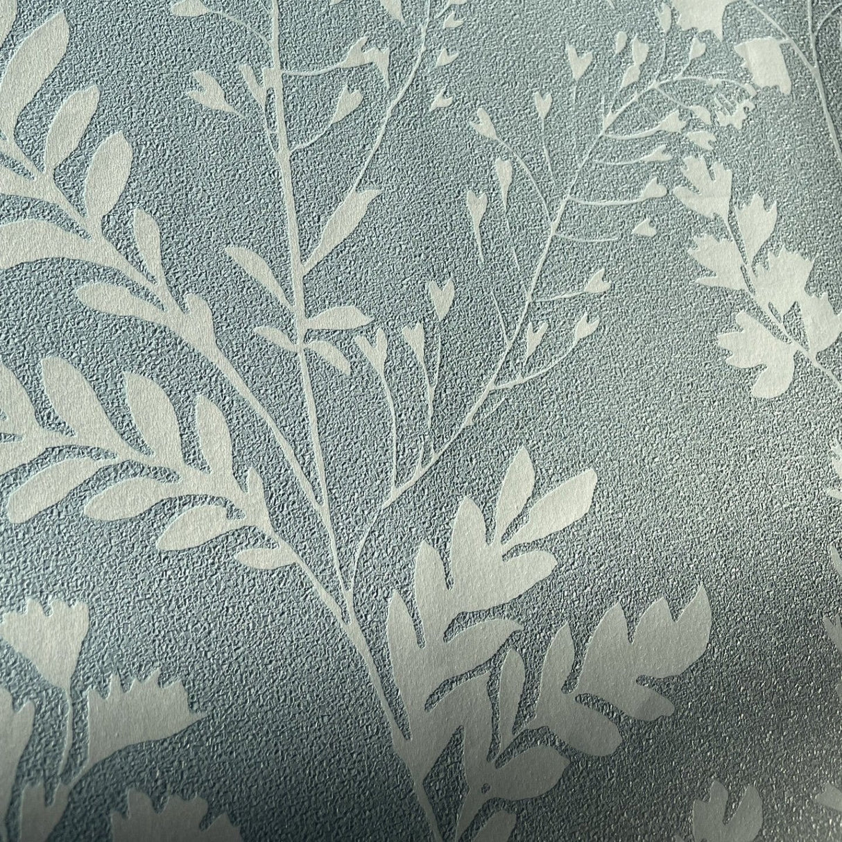 Wildflower Silhouettes Turquoise Blue by Veer Decor Floral Wallpaper – Veer Decor VRBT04-825