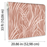 Adelia Tall Grass Terracotta by Veer Decor Textured Non-Woven Unpasted Wallpaper – Veer Decor VRBT05-546