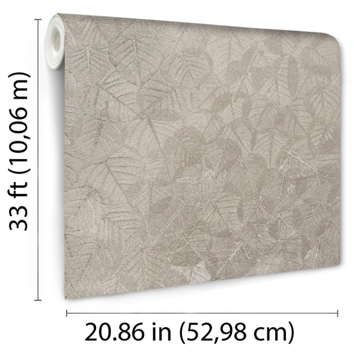 Luminous Leaf Collage Silver Beige by Veer Decor Ultra Fine Emboss Wallpaper – Veer Decor VRBT07-896
