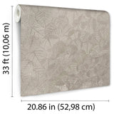 Luminous Leaf Collage Silver Beige by Veer Decor Ultra Fine Emboss Wallpaper – Veer Decor VRBT07-896