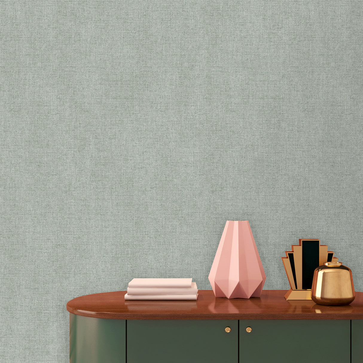 Faux Tweed Textile Texture Light Green by Veer Decor Textured Vinyl Wallpaper – Veer Decor VRBT14-155