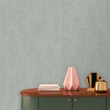 Faux Tweed Textile Texture Light Green by Veer Decor Textured Vinyl Wallpaper – Veer Decor VRBT14-155