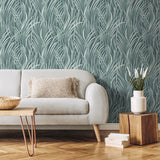 Adelia Tall Grass Dark Green by Veer Decor Textured Vinyl Wallpaper – Veer Decor VRBT14-546