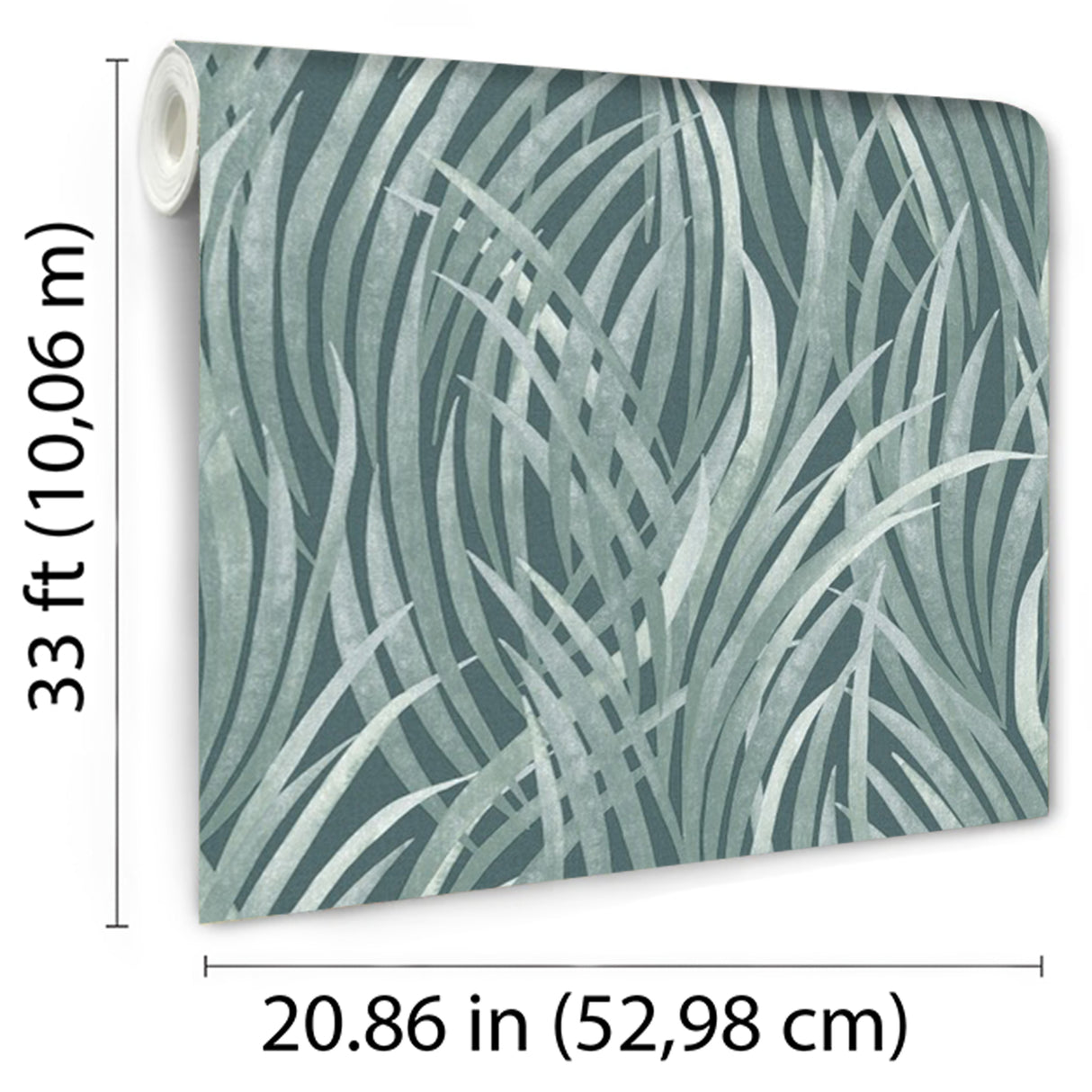 Adelia Tall Grass Dark Green by Veer Decor Textured Vinyl Wallpaper – Veer Decor VRBT14-546