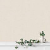 Faux Tweed Textile Texture Light Beige by Veer Decor Non-Woven Vinyl Wallpaper – VRBT39-155