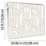 Arch Deco White and Gold by Veer Decor Geometric Wallpaper – Veer Decor VREL02-124