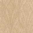 Art Deco Fan Yellow textured vinyl wallpaper roll with metallic accents, 20.86 in x 33 ft