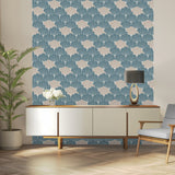 Giant Art Deco Gingko Leaf Green by Veer Decor Non-Woven Unpasted Wallpaper – Veer Decor VREL04-046