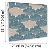 Giant Art Deco Gingko Leaf Green by Veer Decor Non-Woven Unpasted Wallpaper – Veer Decor VREL04-046