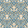 Victorian Bloom Green with Ochre Ground Floral Wallpaper VREL04-166