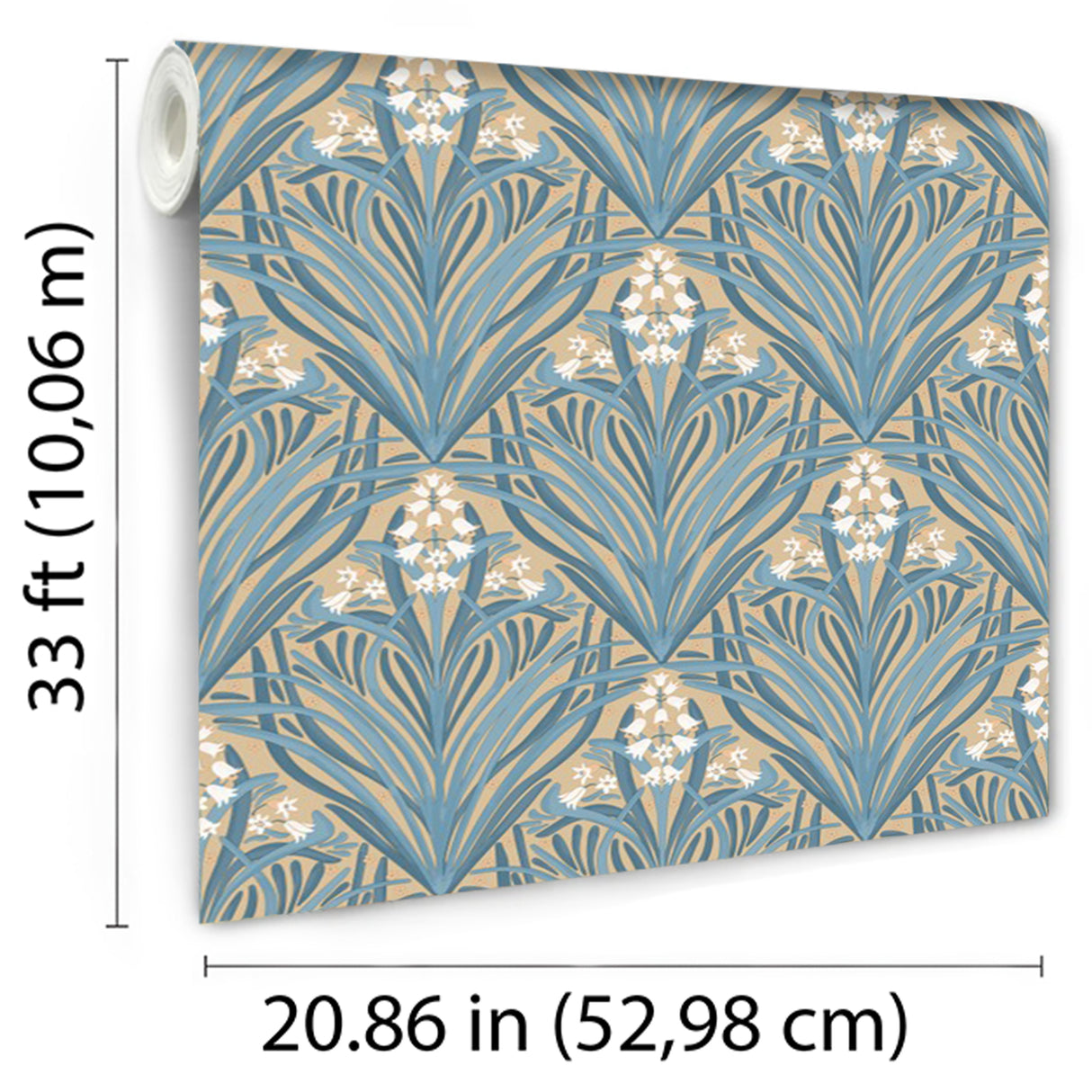 Victorian Bloom Green with Ochre Ground by Veer Decor Floral Wallpaper – Veer Decor VREL04-166