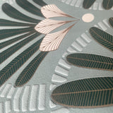 Art Deco Green by Elysian Fan Geometric Wallpaper – Veer Decor VREL04-335
