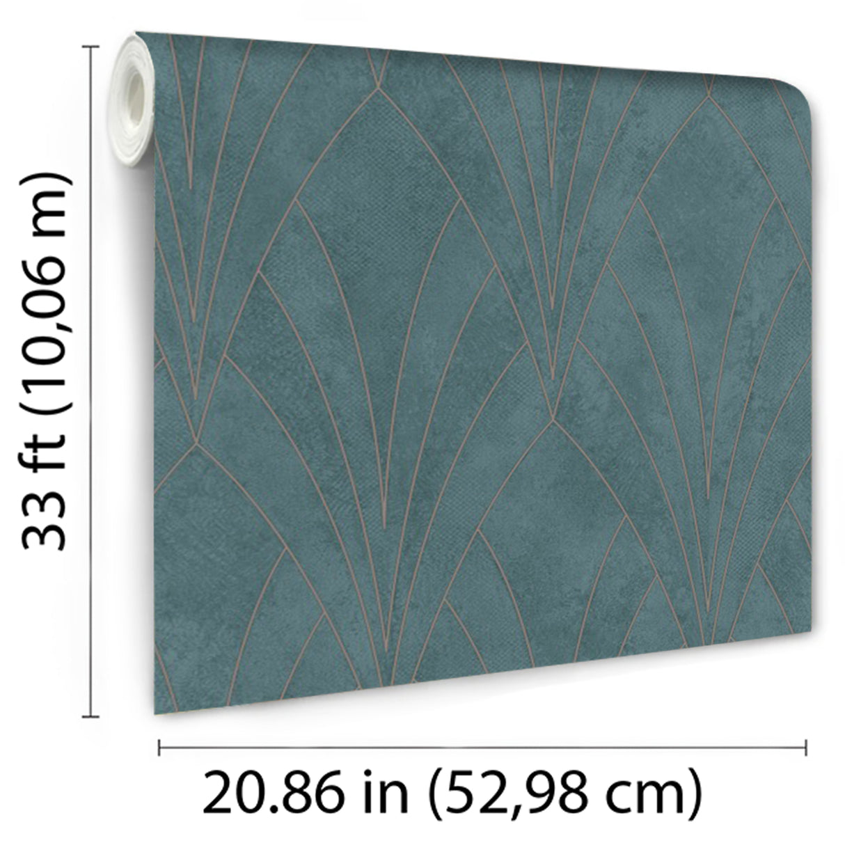 Art Deco Fan Green by Veer Texture Ground Wallpaper – Veer Decor VREL04-658
