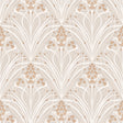 Victorian Bloom Cream floral textured wallpaper roll and room scene