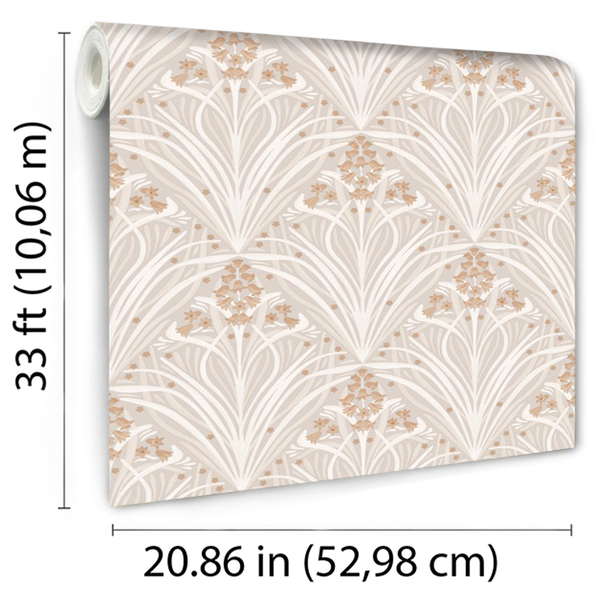 Victorian Bloom Cream by Veer Decor Floral Wallpaper – Veer Decor VREL07-166