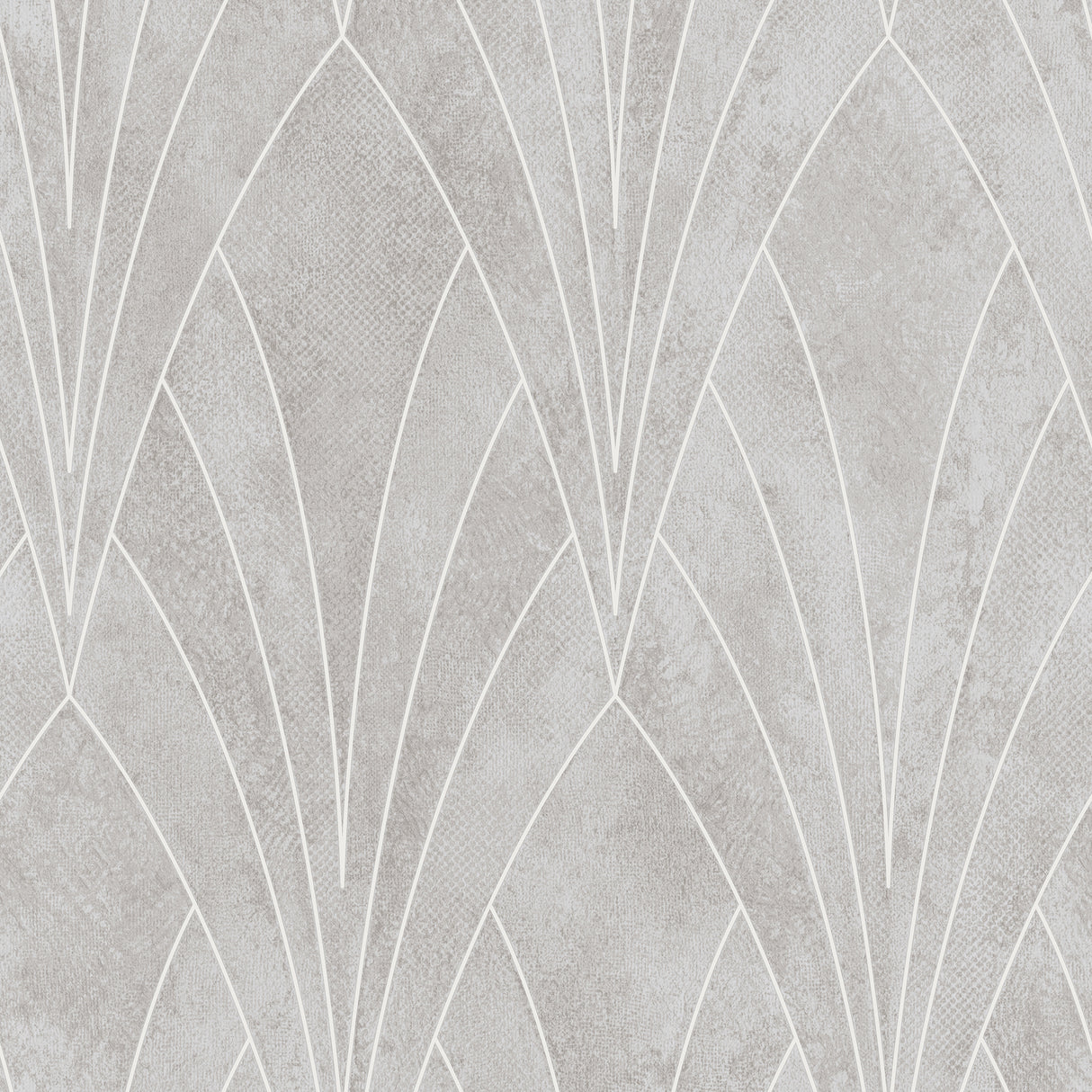 Art Deco Fan Gray Texture Ground Wallpaper roll and closeups
