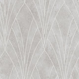 Art Deco Fan Gray Texture Ground Wallpaper roll and closeups