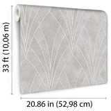 Art Deco Fan Gray by Veer Decor Texture Ground Wallpaper – Veer Decor VREL07-658