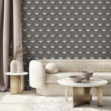 Art Deco Black by Elysian Fan Pattern Wallpaper – Veer Decor VREL09-335