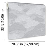 Bonsai Grove Light Gray by Veer Decor Patterned Wallpaper – Veer Decor VREL09-446