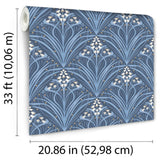 Victorian Bloom Blue by Veer Decor Floral Wallpaper – Veer Decor VREL10-166