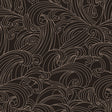 Big Wave Black non-woven unpasted wallpaper roll with wave linework pattern