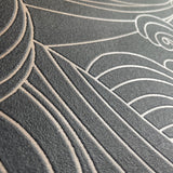 Big Wave Black by Veer Wallpaper – Veer Decor VREL10-926