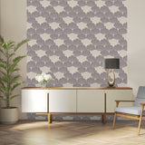 Giant Art Deco Gingko Leaf Gray and Cream by Veer Decor Floral Wallpaper – Veer Decor VREL19-046