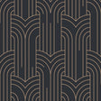 Arch Deco black and silver geometric art deco wallpaper roll by Veer Decor VREL19-124
