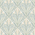Victorian Bloom Light Green with Cream Ground floral wallpaper roll and room scene