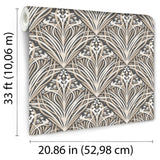 Victorian Bloom Black and Beige by Veer Decor Floral Wallpaper – Veer Decor VREL90-166