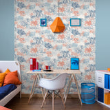 Graffiti Blue by Veer Decor Non-Woven Unpasted Wallpaper – VRKG01-315