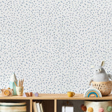 Hand Drawn Confetti Dots Blue by Veer Decor Kids Wallpaper – Veer Decor VRKG01-399
