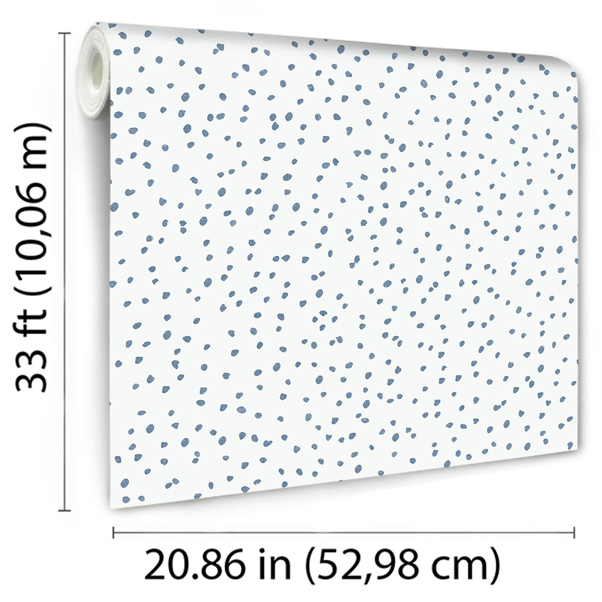 Hand Drawn Confetti Dots Blue by Veer Decor Kids Wallpaper – Veer Decor VRKG01-399