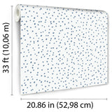 Hand Drawn Confetti Dots Blue by Veer Decor Kids Wallpaper – Veer Decor VRKG01-399