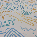Doodle Blue by Veer Decor Kids Novelty Wallpaper – Veer Decor VRKG01-754