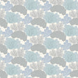 Little Woods Blue non-woven wallpaper roll with whimsical tree pattern, 20.86 in x 33 ft