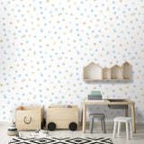 Polka Dot Party Blue by Veer Decor Kids Room Wallpaper – Veer Decor VRKG01-915