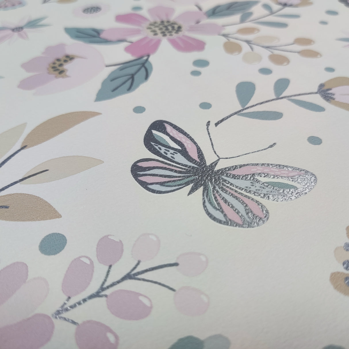 Whimsical Meadow Pink by Veer Kids Wallpaper – Veer Decor VRKG03-185