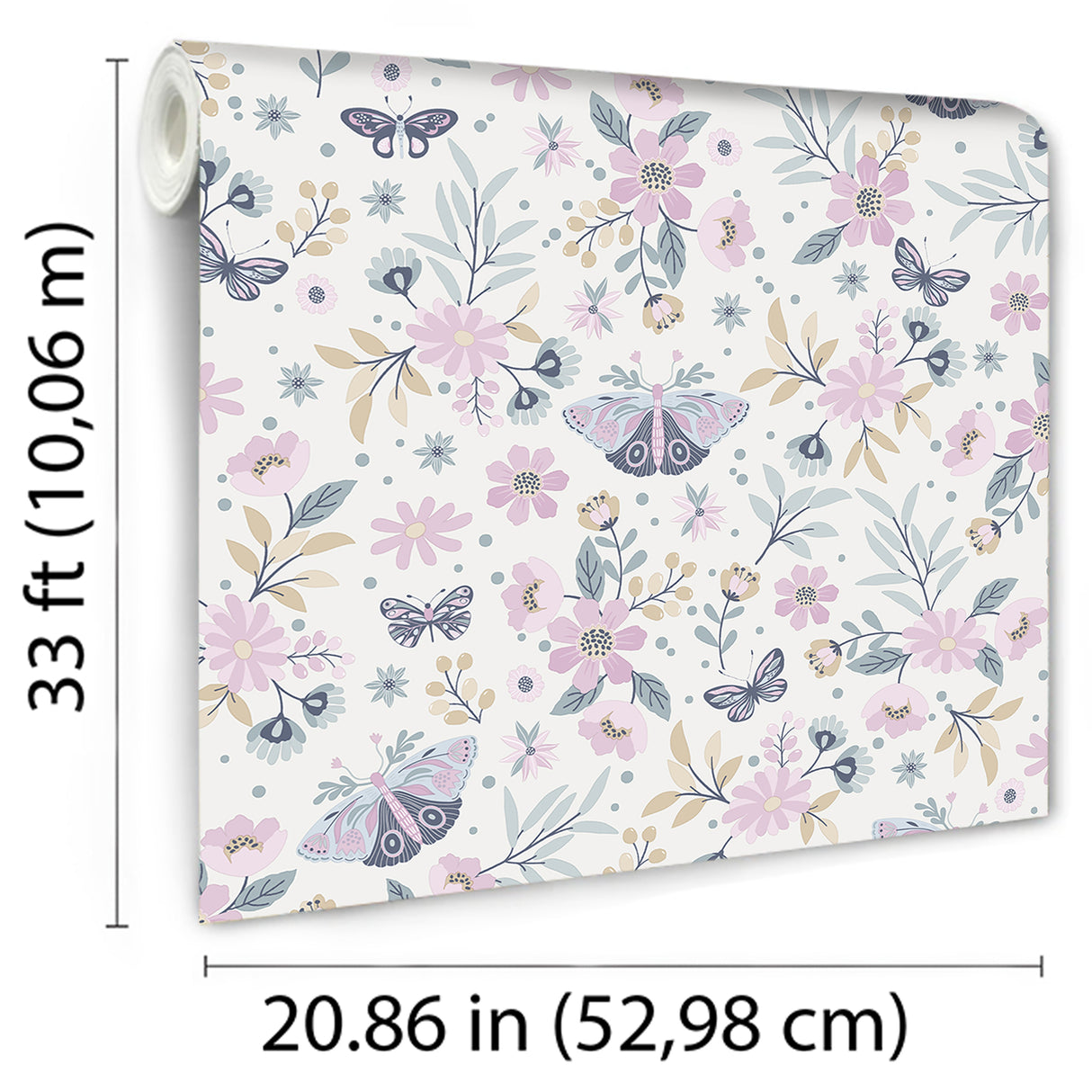 Whimsical Meadow Pink by Veer Kids Wallpaper – Veer Decor VRKG03-185