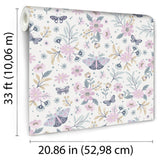 Whimsical Meadow Pink by Veer Kids Wallpaper – Veer Decor VRKG03-185