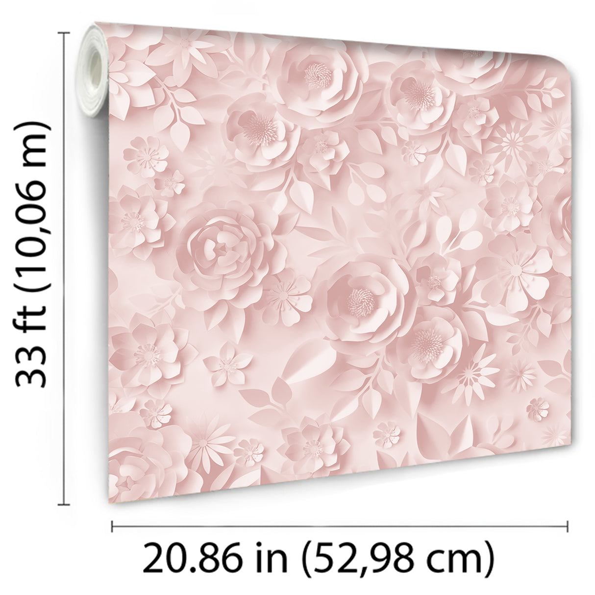 Paper Flowers Pink by Veer Decor Floral Wallpaper – Veer Decor VRKG03-644