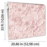 Paper Flowers Pink by Veer Decor Floral Wallpaper – Veer Decor VRKG03-644