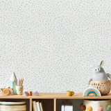 Hand Drawn Confetti Dots Green by Veer Decor Kids Wallpaper – Veer Decor VRKG04-399