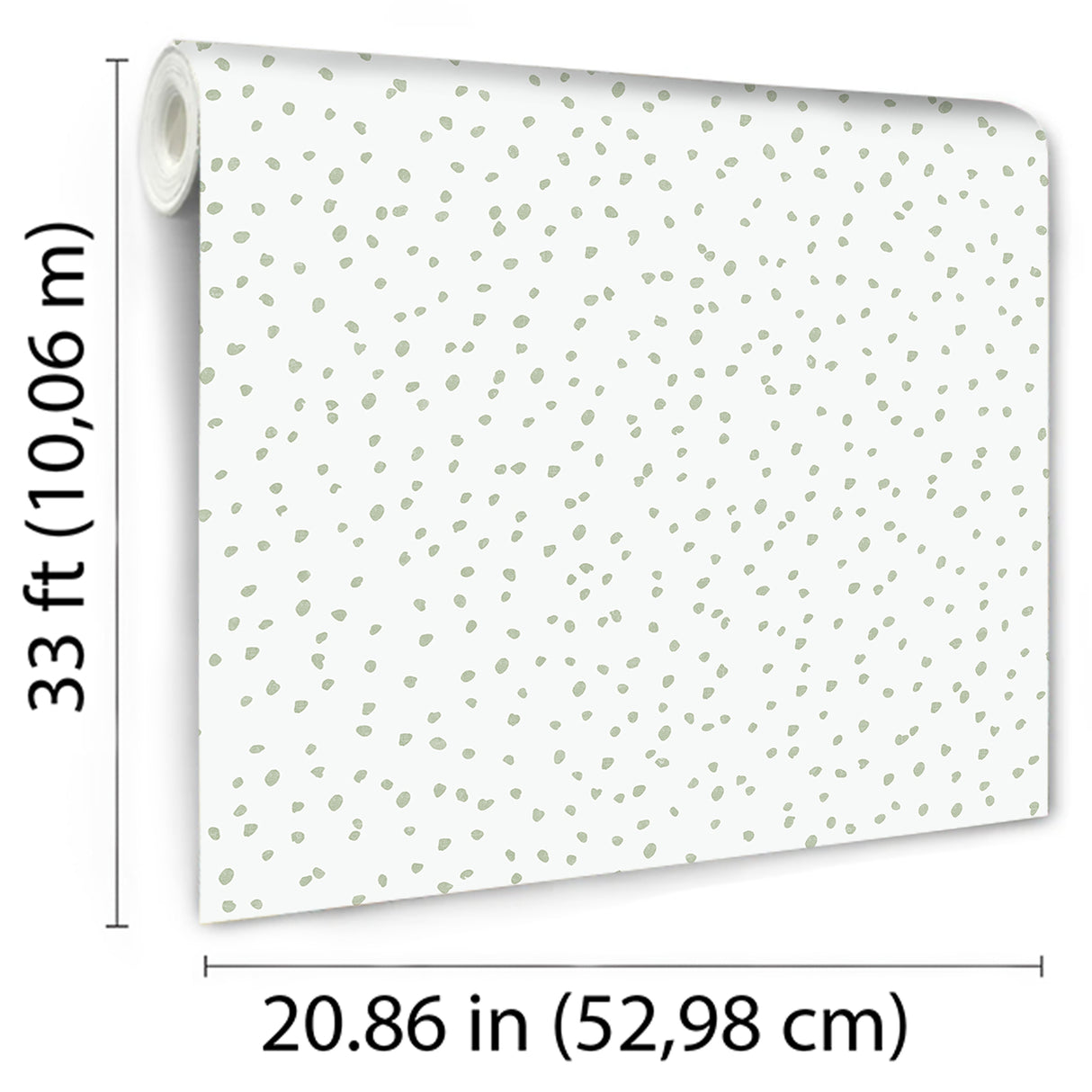 Hand Drawn Confetti Dots Green by Veer Decor Kids Wallpaper – Veer Decor VRKG04-399